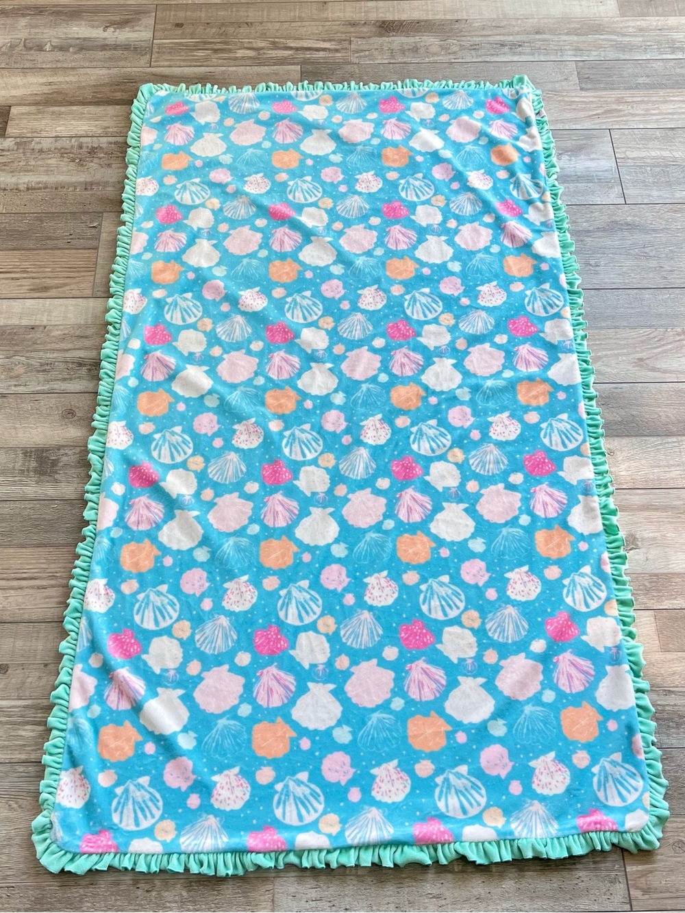 SweetHoney Ruffle Towel in Seashell